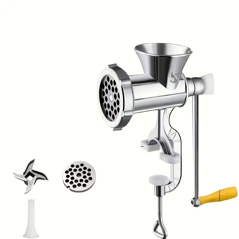 Heavy-Duty Manual Meat Grinder & Food Processor - with Hand Crank, Multi-Purpose