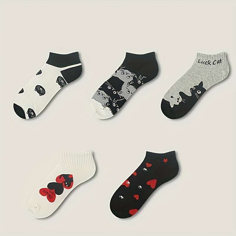 5 Pairs Mixed Color One Size High Elastic Socks
