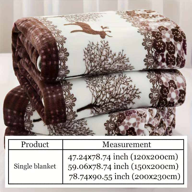 1ps Blanket Color Elk Forest size 200.0x230.0cm