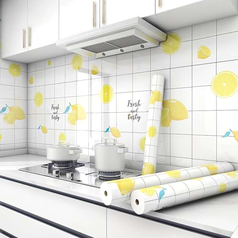 1PC Wall Stickers60cmx300cm 23.6inx118.1inLemon