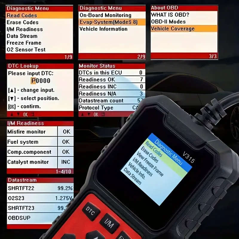 V315 OBD2 Car Diagnostic Scanner