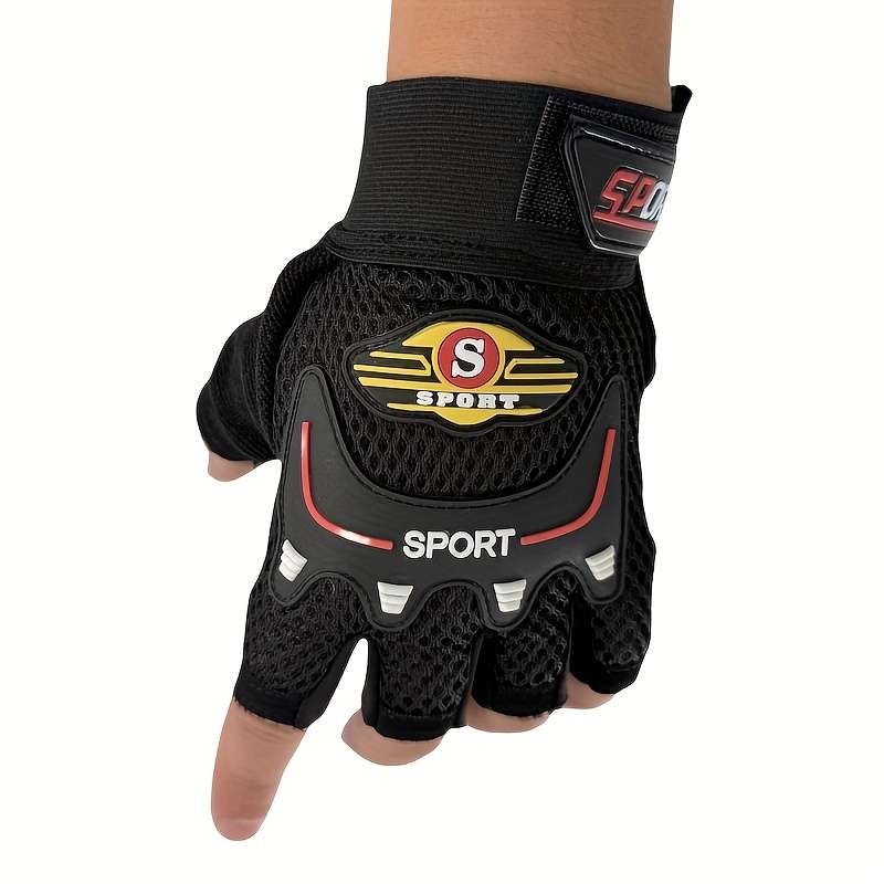 1 Pair Black Outdoor Sports Gloves