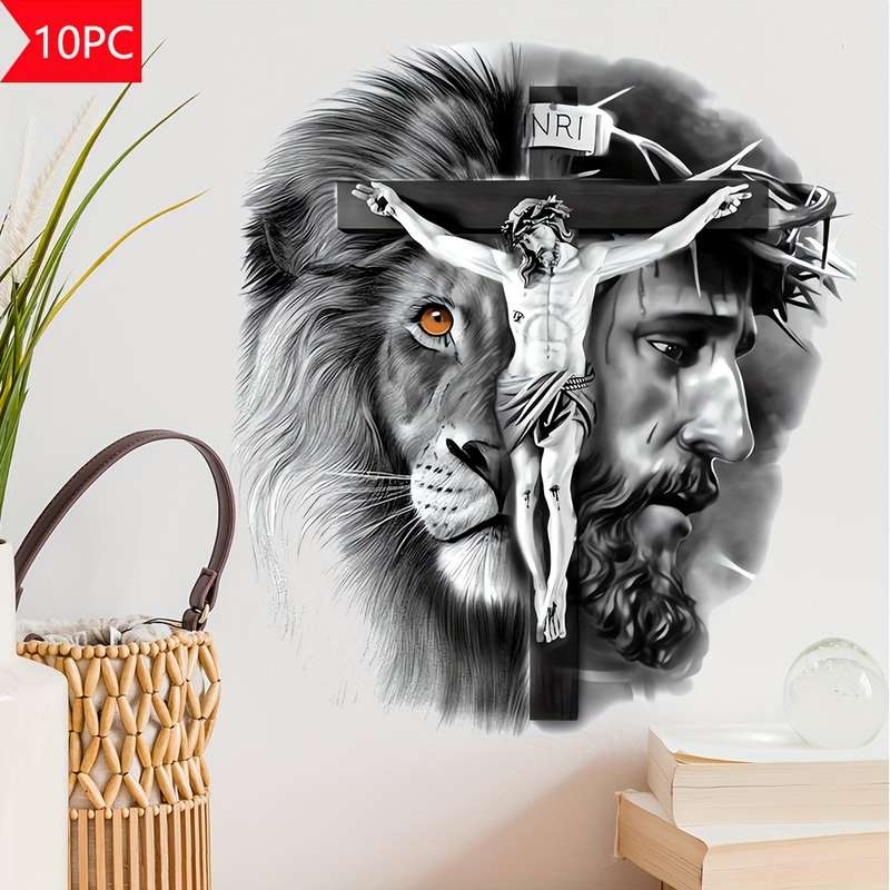 10pcs  Jesus Christian Themed Stickers