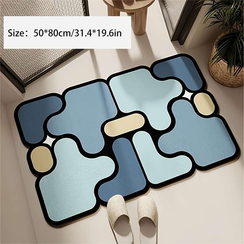 1Pc Blue 50x80cm 31.4x19.6inch Floor Mat