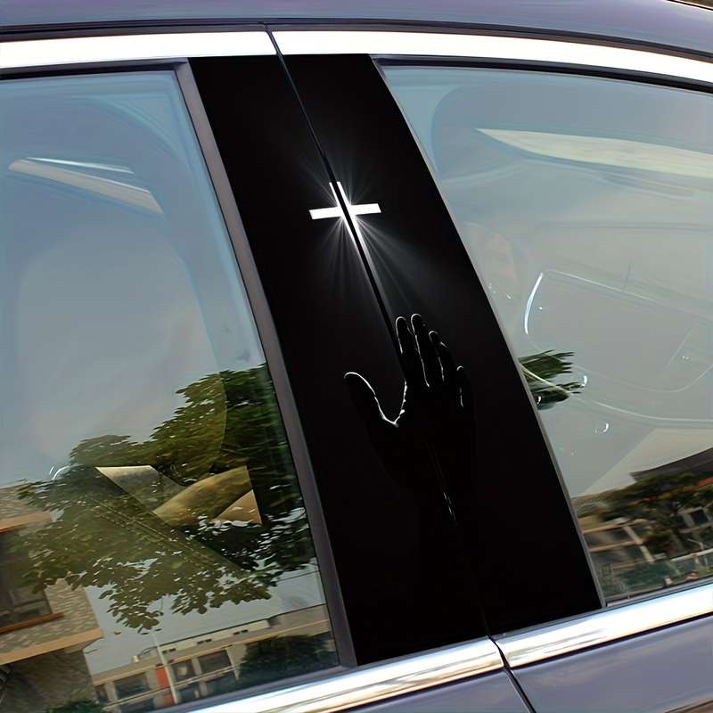 2pcs  25cm x 50cm Jesus Christian Themed Stickers