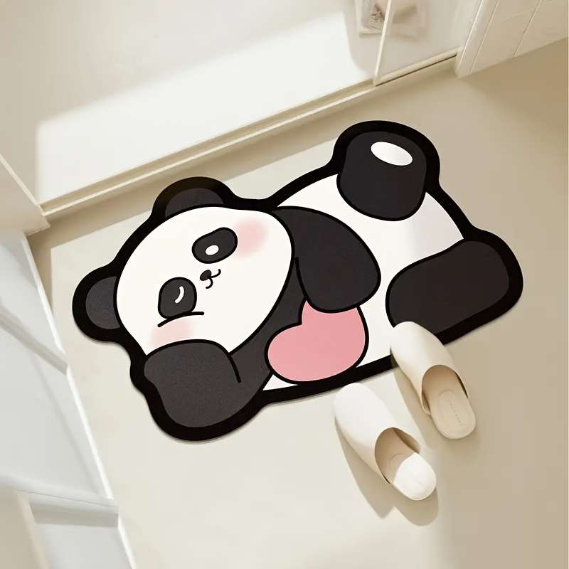 1Pc 19.68x31.49inch 50x80cm Spittinchg Tongue Panda Floor Mat