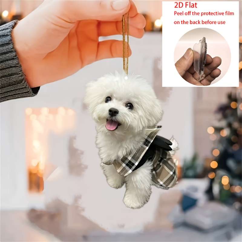 1pc 2D Flat    8cm 3.14in Cute Acrylic Pendant Car Rearview Mirror Pendant Backpack Pen