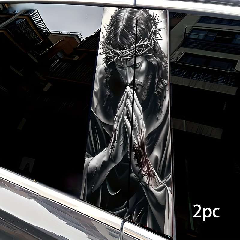 2pcs Jesus Christian Themed Stickers