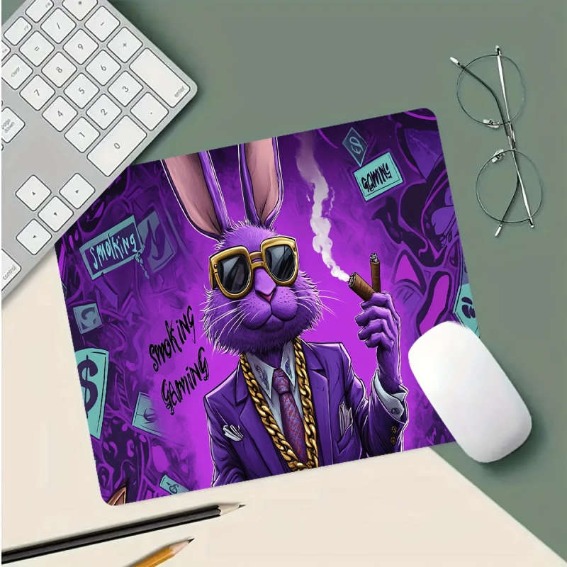 1pc 21x26cm Purple Rabbit Mouse Pad Soft Touch Office Desk Accessory