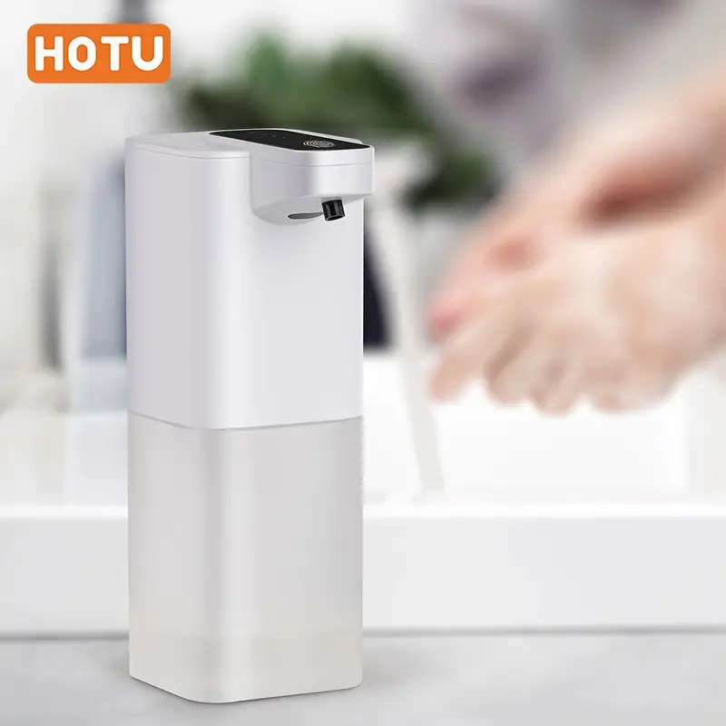 1pc Touchless Automatic Soap Dispenser 400ml 14oz USB Rechargeable Foaming Hand Soap Dispenser Lead-