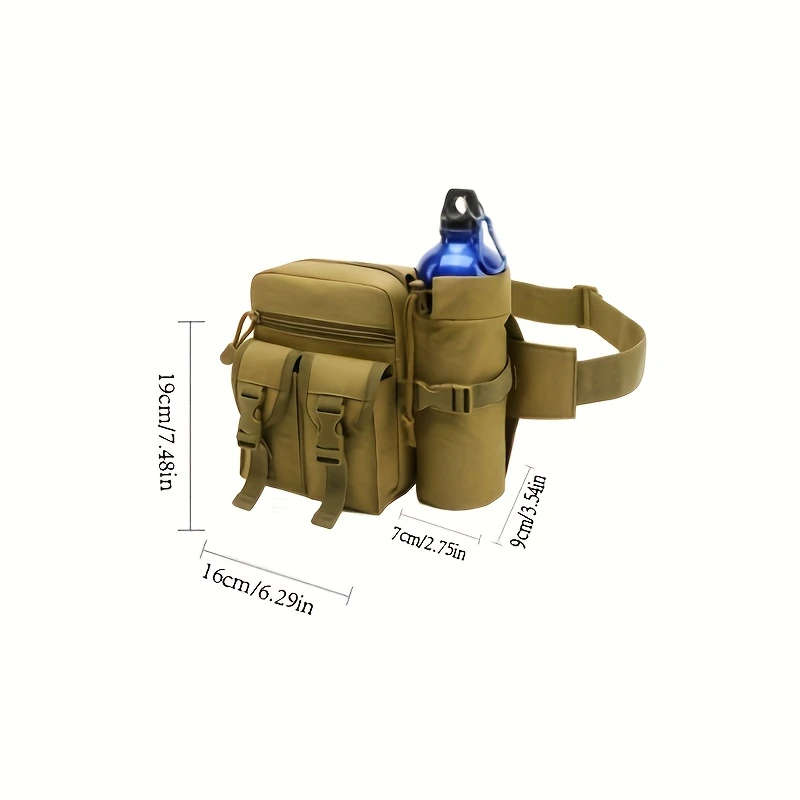 1pc Outdoor Sports Waist Pack Water Bottle Holder Multifunctional Travel Mountaineering Backpack Out
