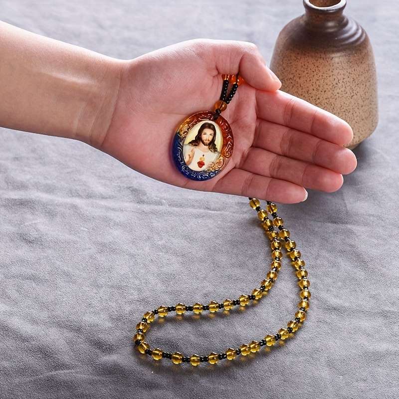 1 Piece Color Jesus Theme Pendant