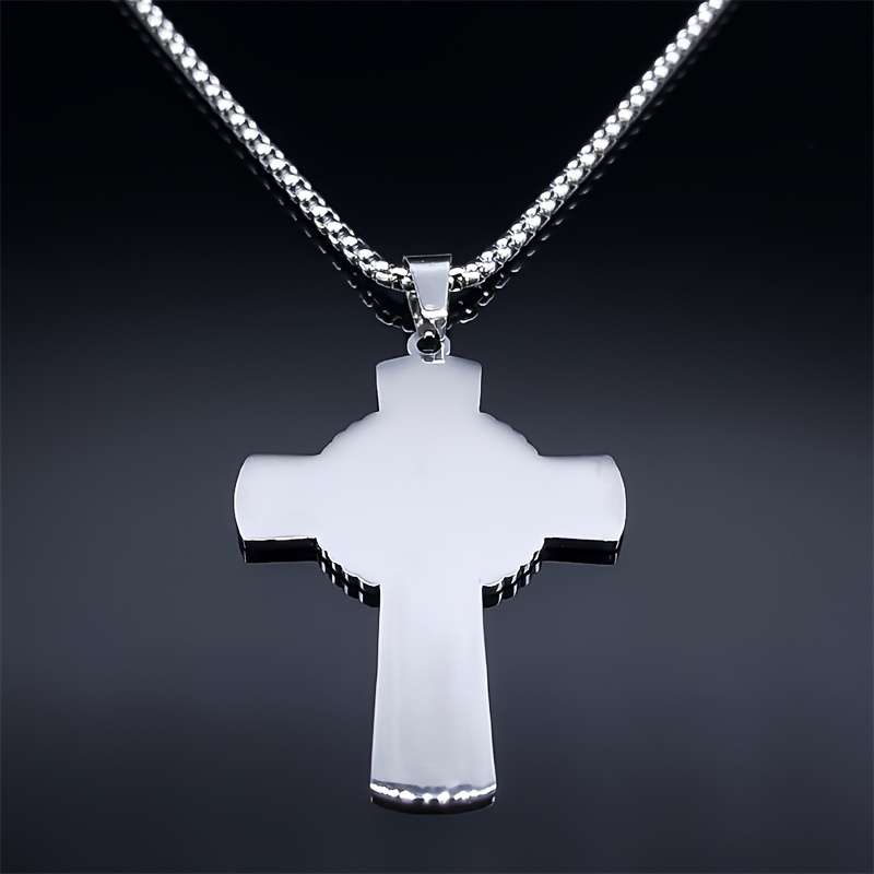 1 Piece Steel Color Jesus Theme Pendant