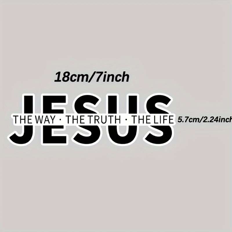 1pc 18cm  7inx5.7cm  2.24in Jesus Christian Themed Stickers