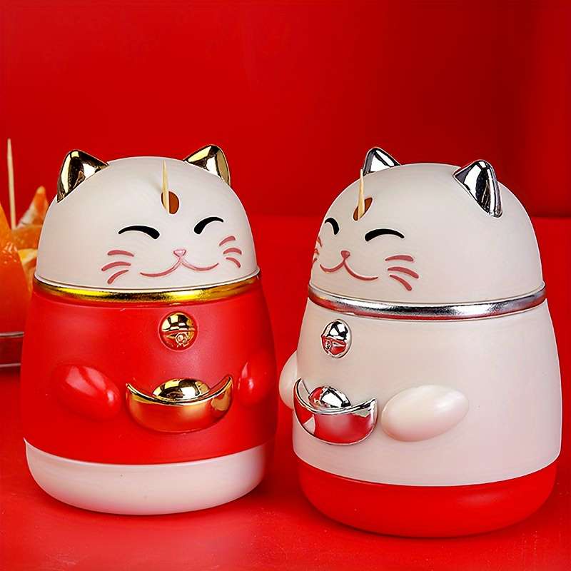 1pc Toothpick Holder Dispenser Creative Toothpick Holder Dispenser Pop-Up Automatic Toothpic