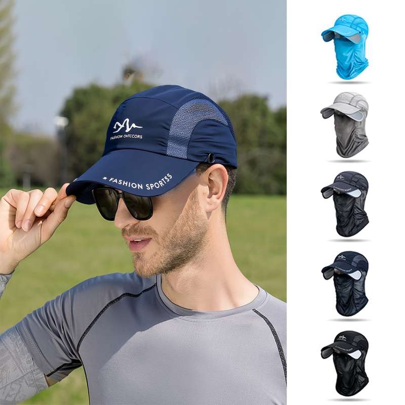 1pc Lightweight Quick-Dry Breathable Fishing Hat for Men Women UV Protection Sun Hat with V
