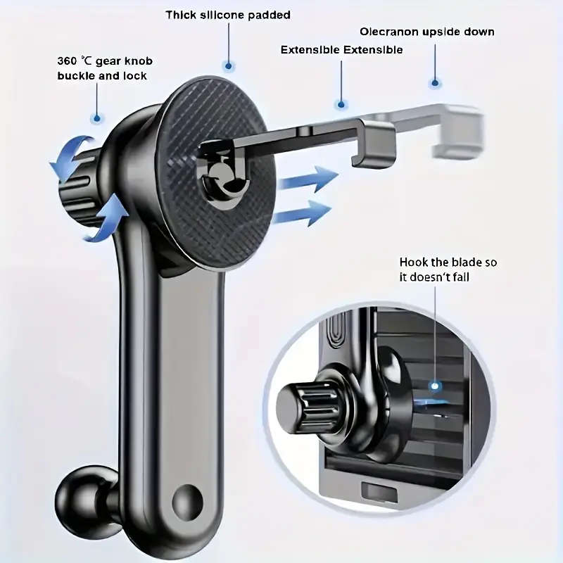 Car Phone Mount With Stable Gravity Lock