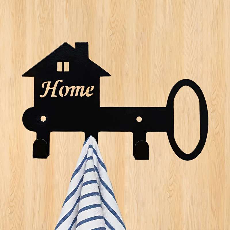 Adorable metal decorative key hook key holder bracket door wall garage key hook decorative clothes h