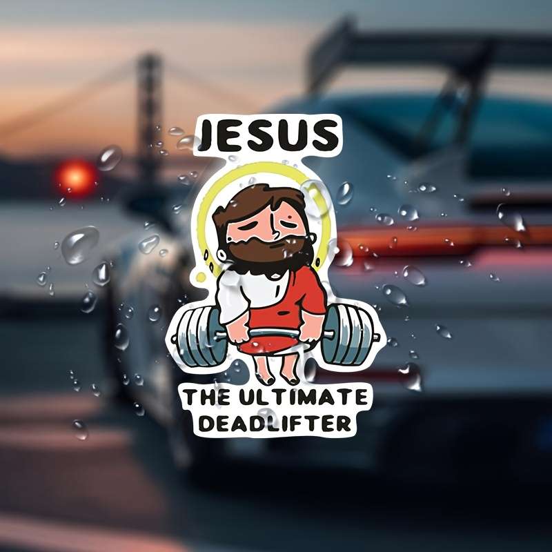 2PCS 14cm  5.51inch Jesus Christian Themed Stickers