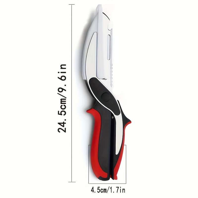 1pc Versatile Stainless Steel Kitchen Shears 5-in-1 Multifunctional Food Scissors with Built-In C