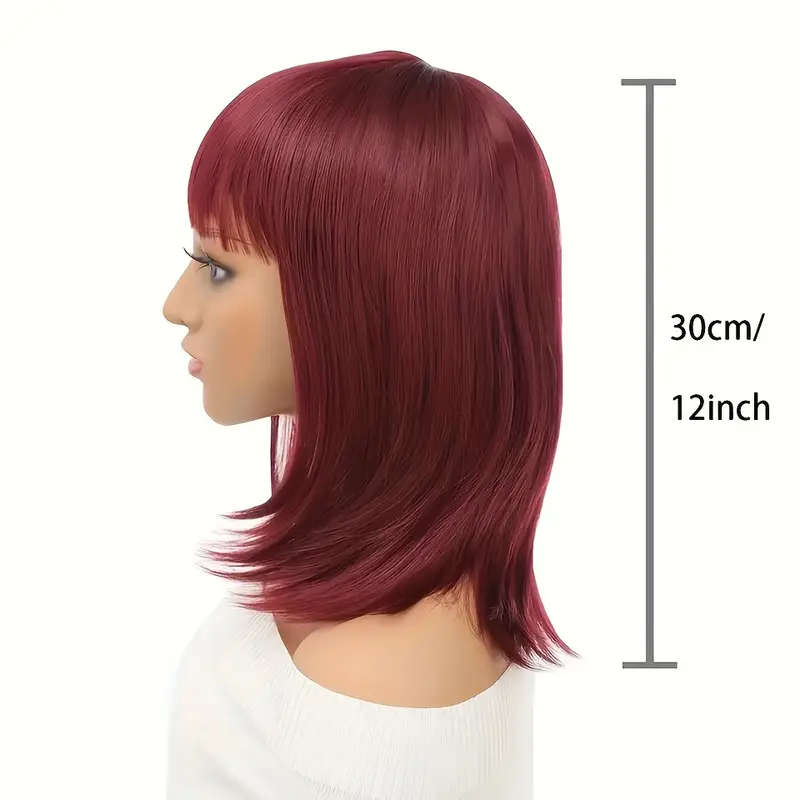 Chic Wine Red Bob Wig