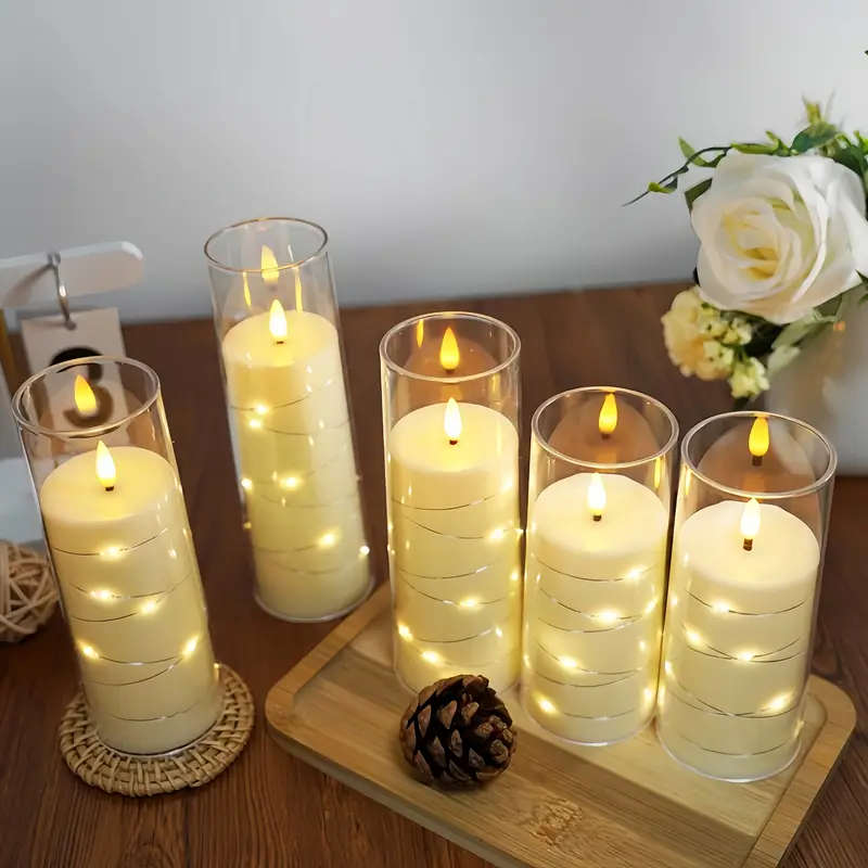 5-Piece Led Candle Set With Remote Control