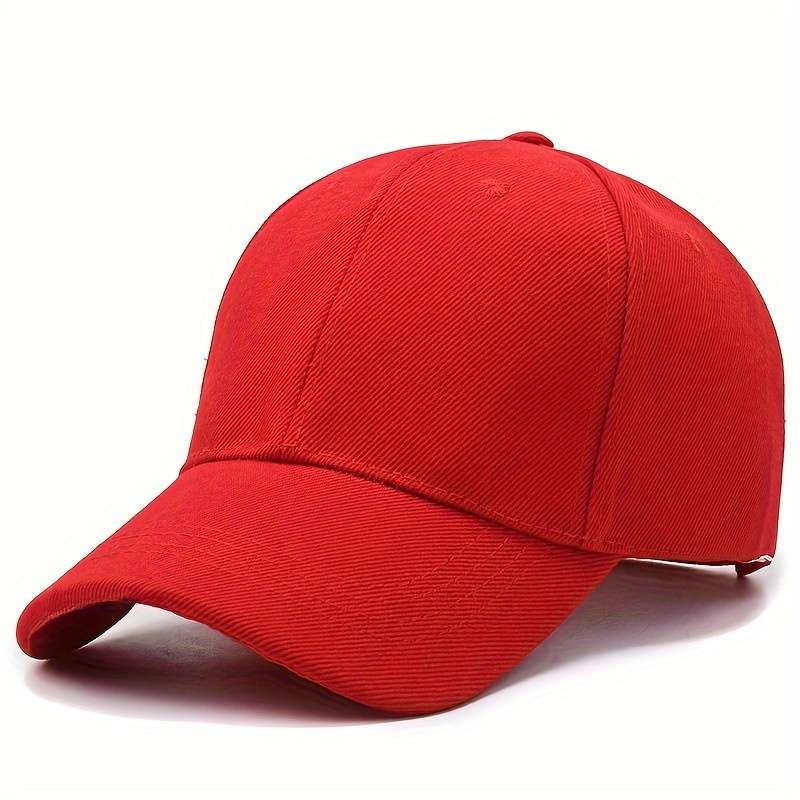 1pc Curved Brim Adjustable Sun Hat Fashion Baseball Cap Solid Color Sunscreen Sports Dad Hat For