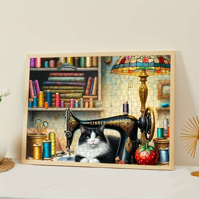 1000pcs Vintage Sewing Scene Jigsaw Puzzle for Adults High Difficulty Mini Puzzle 1