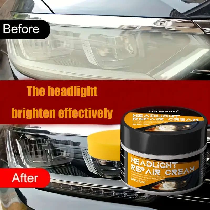 1pc Universal Headlight Restoration Kit Car Headlamp Polishing Paste Enhances Visibility Removes Yel