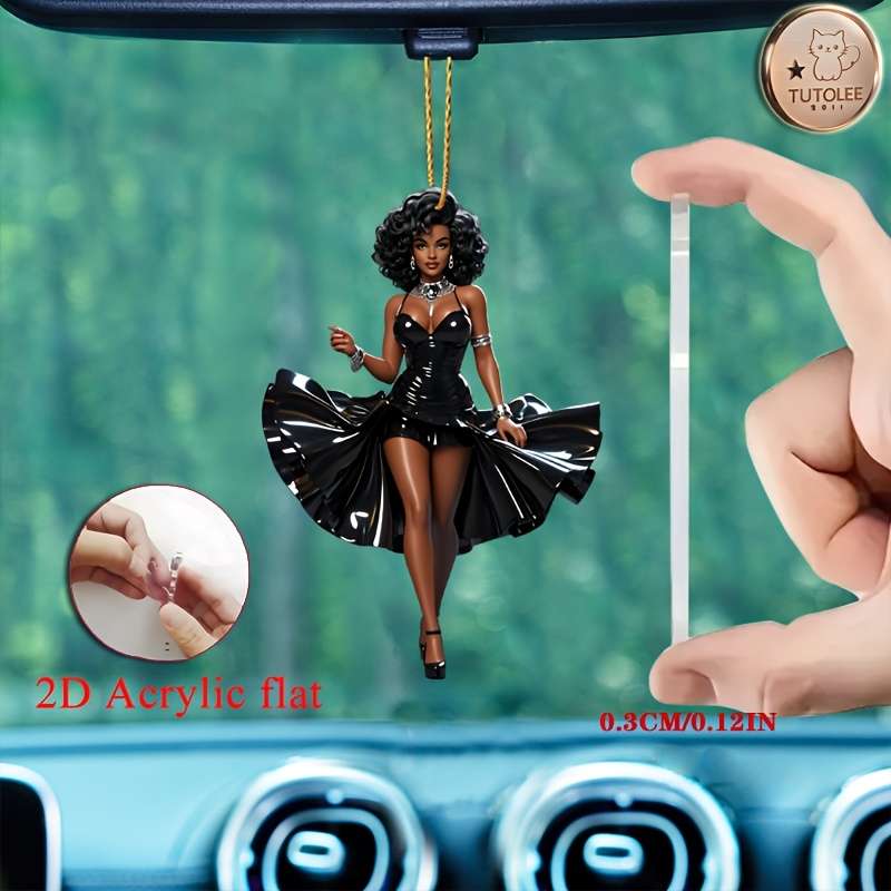 1pc 2D Flat  Acrylic Flat Pendant Classic Beauty Figure for Car Accessories Backpacks