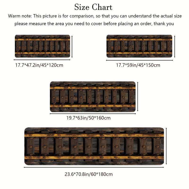 1Pc 17.7x59inch 45x150cm Floor Mat