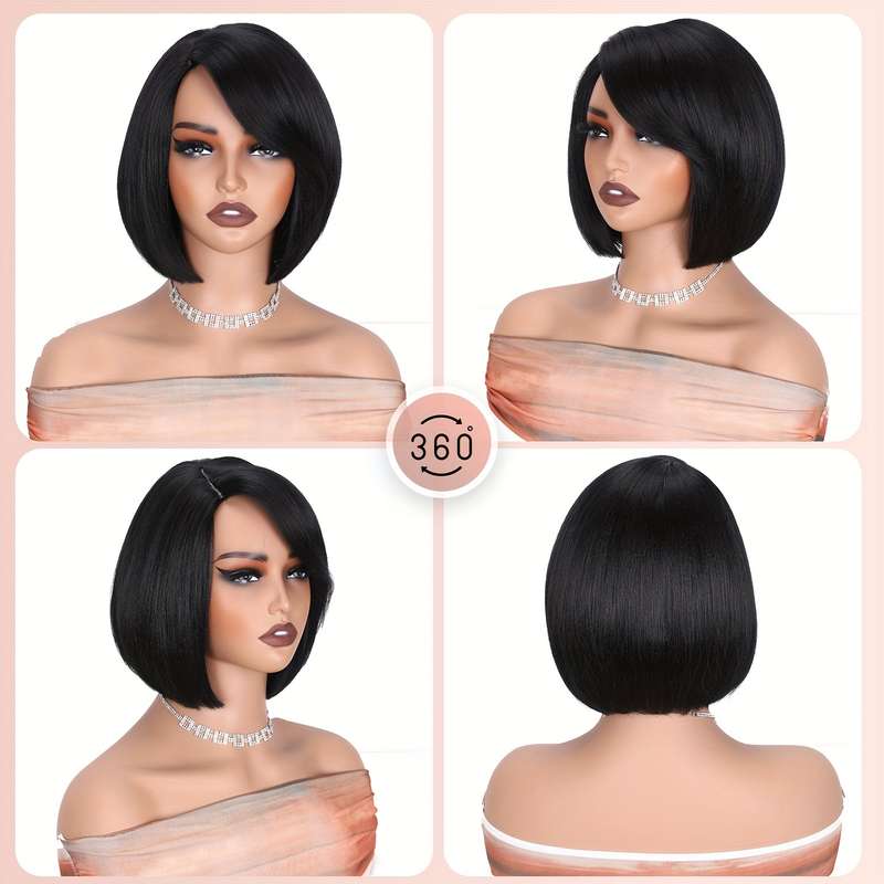 1Pc Black 25.4cm Fashion Design Wig