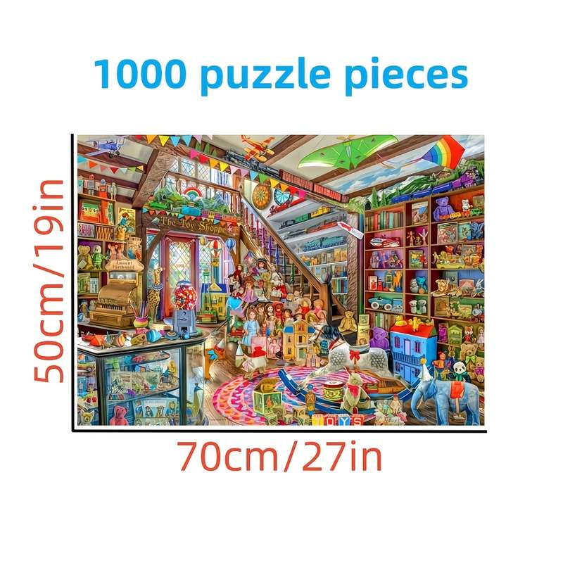 1000pcs High-Quality Paper Jigsaw Puzzle Toy Store Theme for Adults Vivid Colors