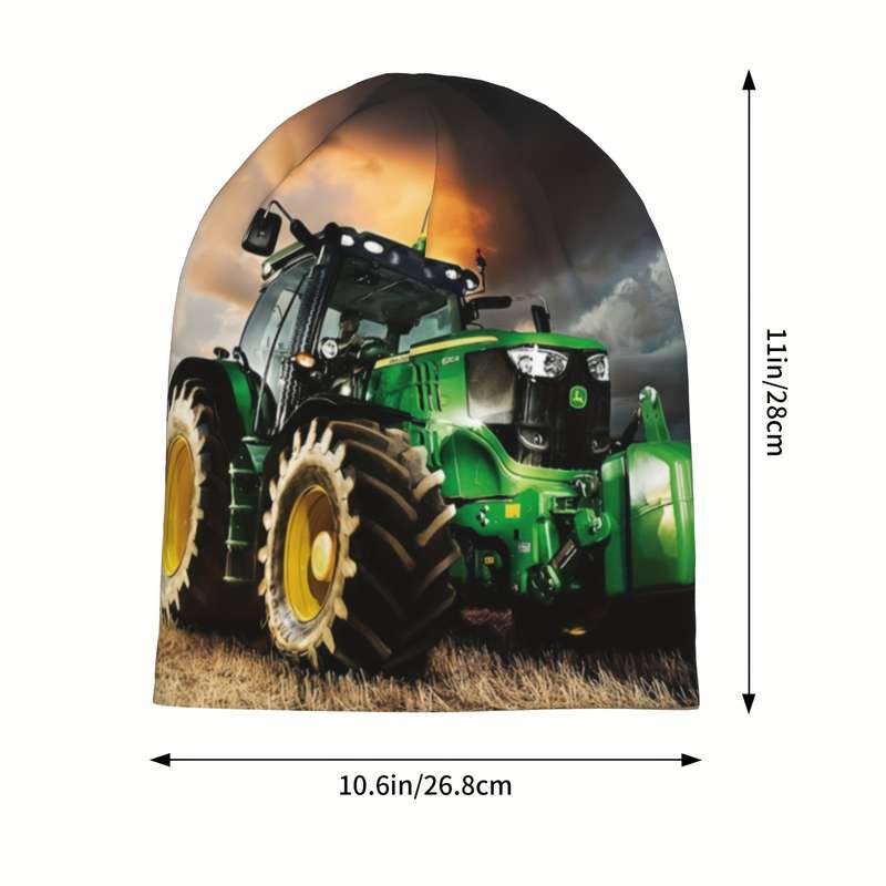1pc Unisex 3D Truck Thin Beanies Caps Brimless Hat For Outdoor Activity Ideal Choice For Gift