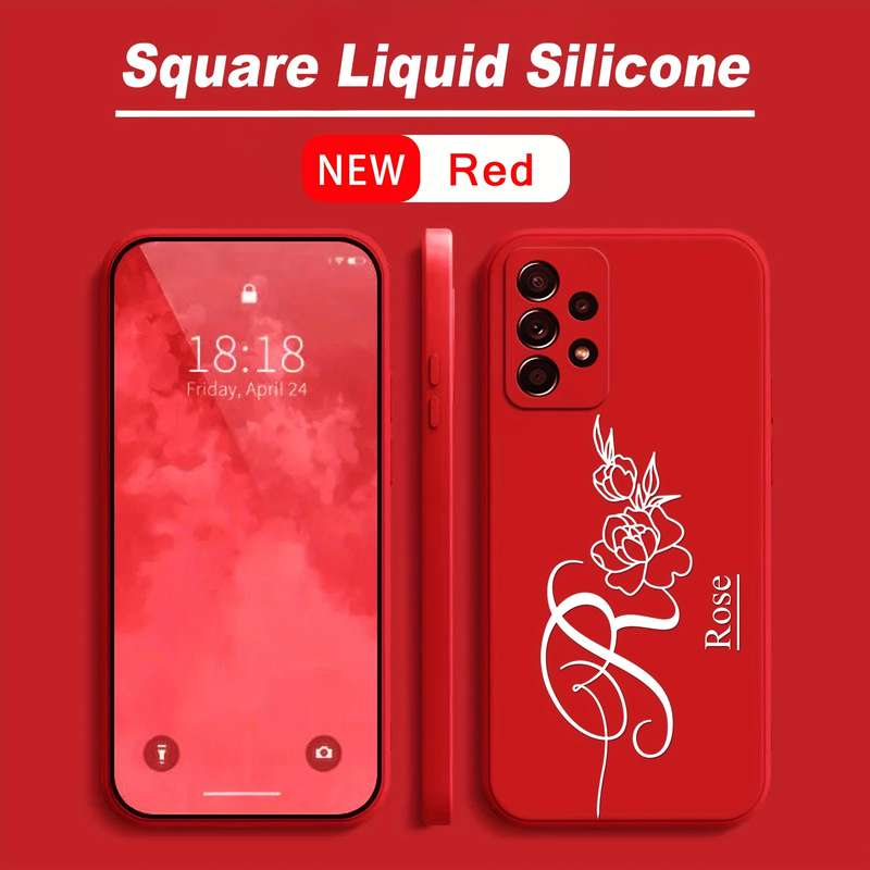 1pc Red For Samsung Galaxy A52 Phone Cases