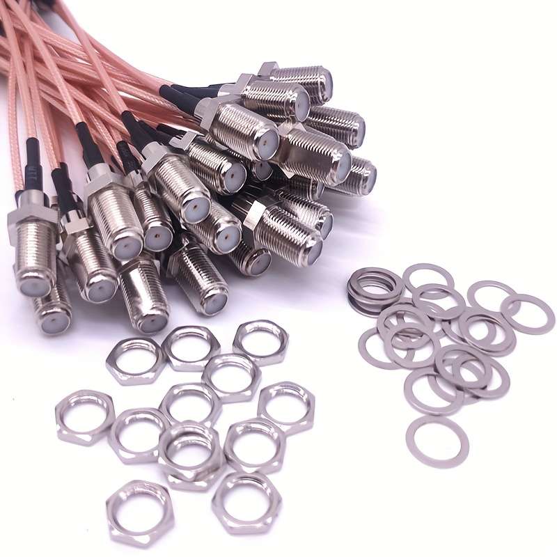 1pc 15cm 5.91inch F-Type RG316 Splitter Coax Cable Impedance 50 ohms TV Antenna 3 Way Splitter