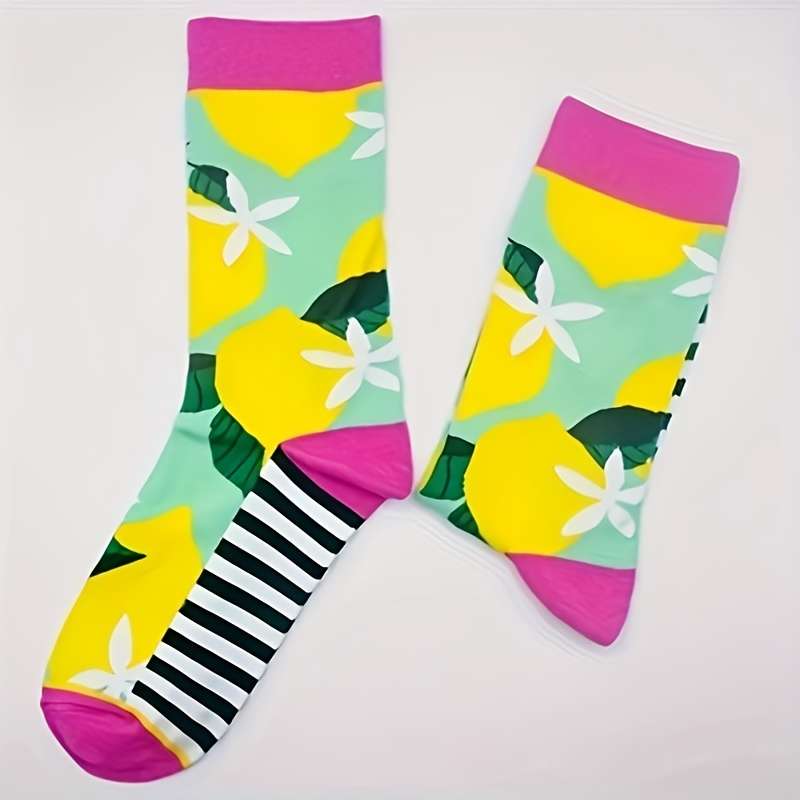 1 Pair Mixed Color One Size Socks