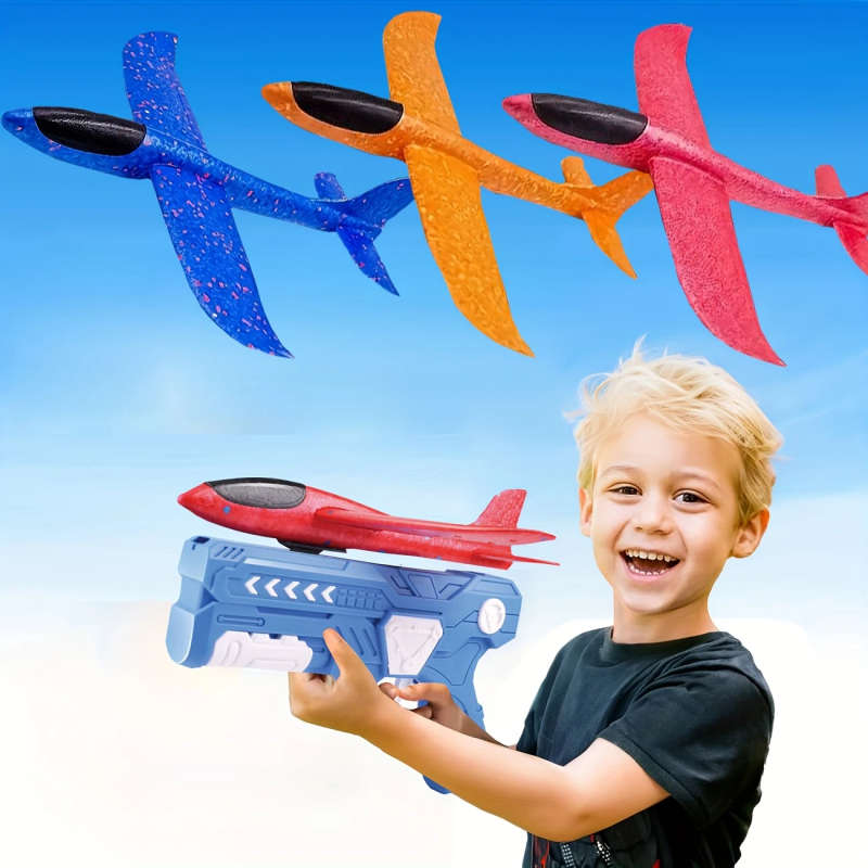 1pc Explosive Foam Air Gun Outdoor Toy Color sent randomly