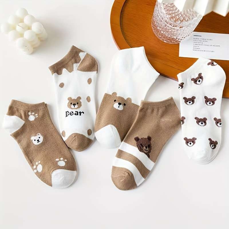 5 Pairs Mixed Color One Size High Elastic Socks