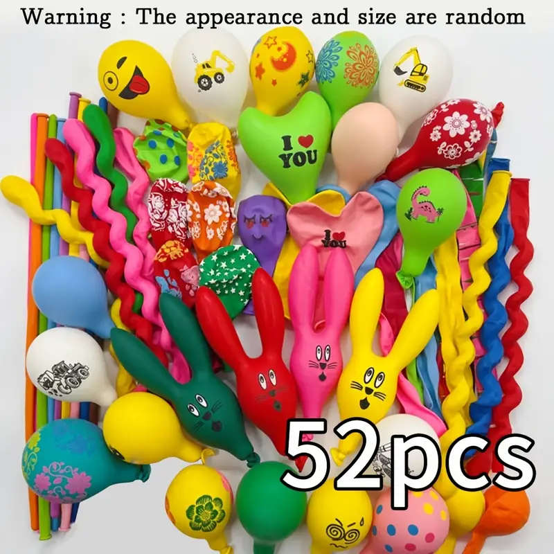 52 Mixed Color Balloons
