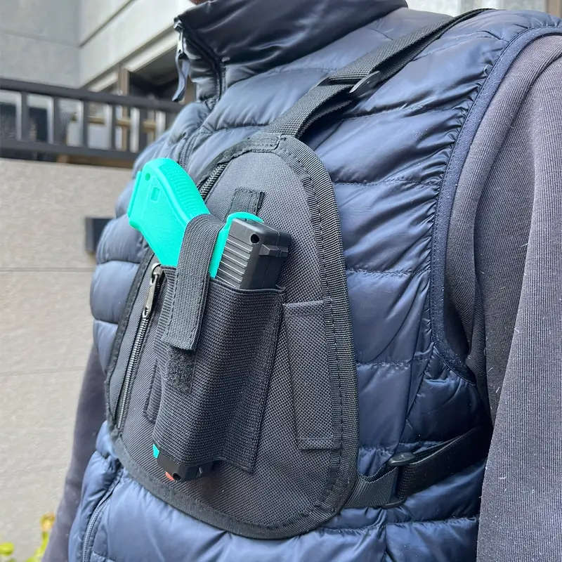 Outdoor Quick Draw Holster With Shoulder Strap Concealed Carry Chest Holster For Left And Right Hand