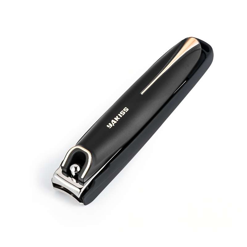 1pc Large Stainless Steel Nail Clippers Anti-Splash Portable Manicure Scissors with Concave Bl