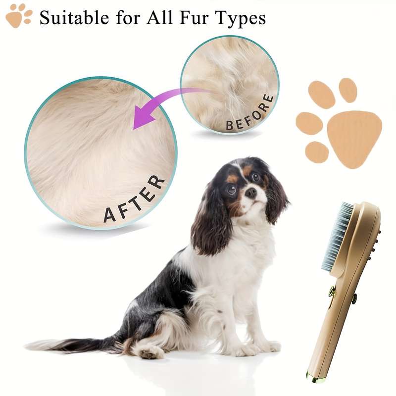 1pc Orange Cushion Comb Pet Comb