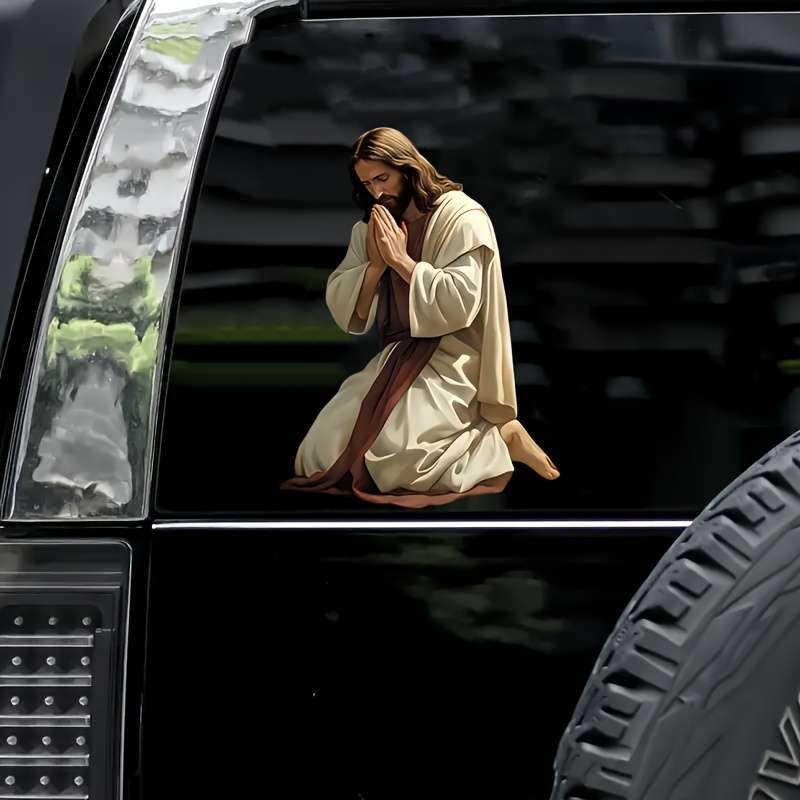 1pc 14.99cmx11.0cm Jesus Christian Themed Stickers
