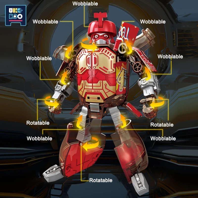 1pc Two-Form Transforming Robot Figures Adjustable Hand Joints Ideal for Creative Play Collectors