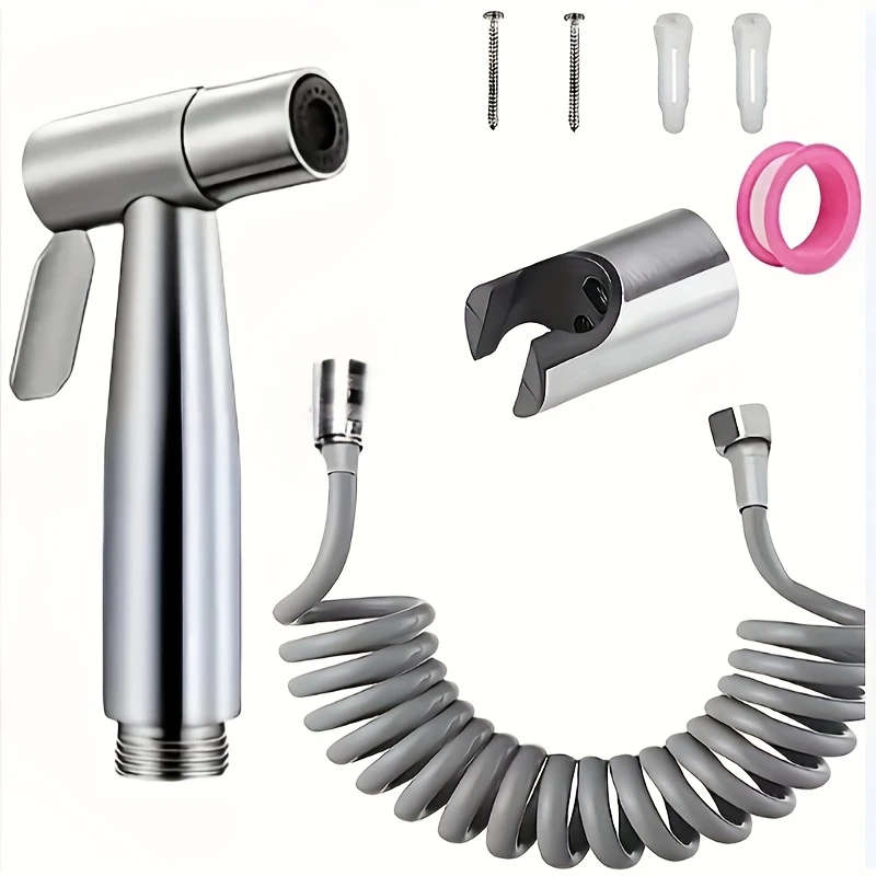 3Pcs Set Luxury Stainless Steel High Pressure Handheld Showerhead Set With Bidet Toilet Sprayer And