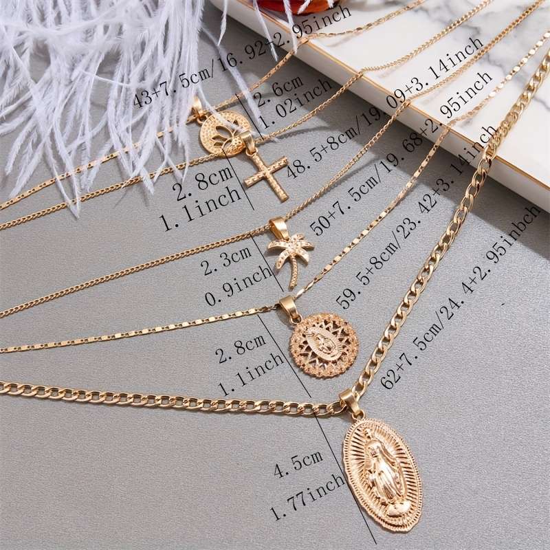 1 Piece Golden Jesus Theme Pendant