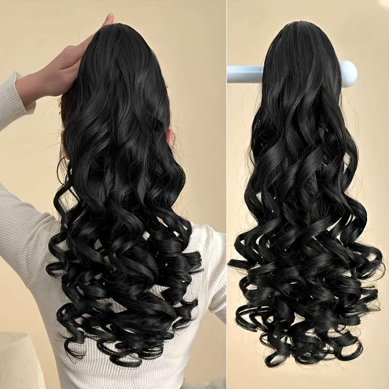 1Pc Black 50.8cm Fashion Design Wig
