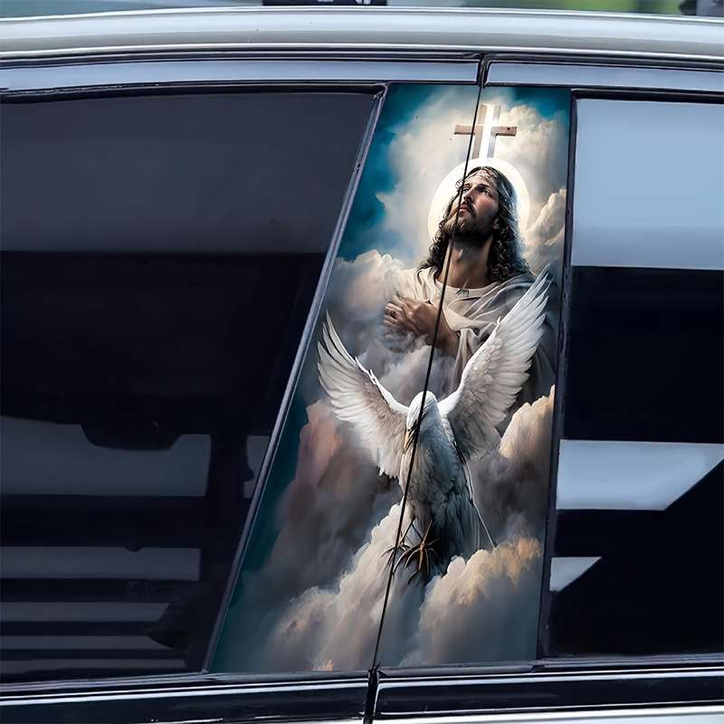 2pcs  Jesus Christian Themed Stickers