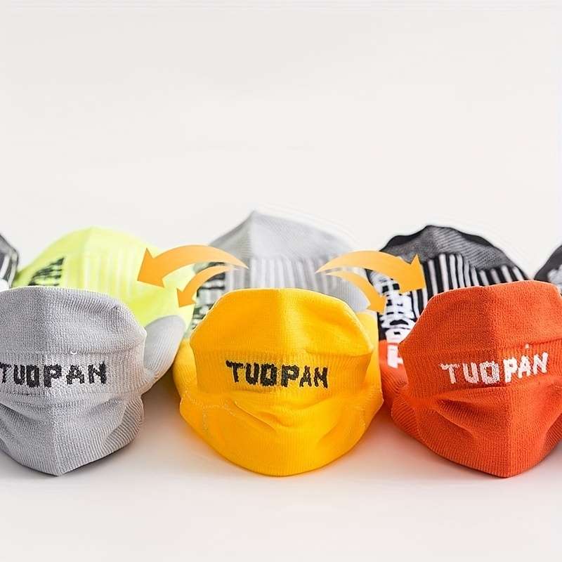 5 Pairs Of Color Matching Earrings One Size High Elastic Socks
